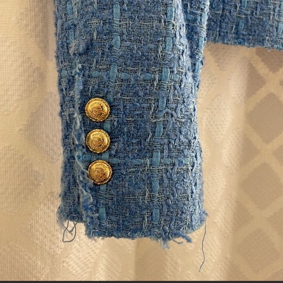 Zara Tweed Blazer/Jacket blue - Picture 3 of 10